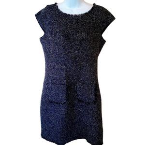 VINTAGE CYNTHIA ROWLEY Gray Knit Office Pencil Dress Size 8